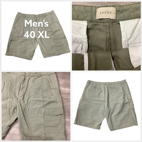 Men's Jachs 40 XL Cargo Hiking Camping Shorts Olive Green Casual Durable - Picture 1 of 9